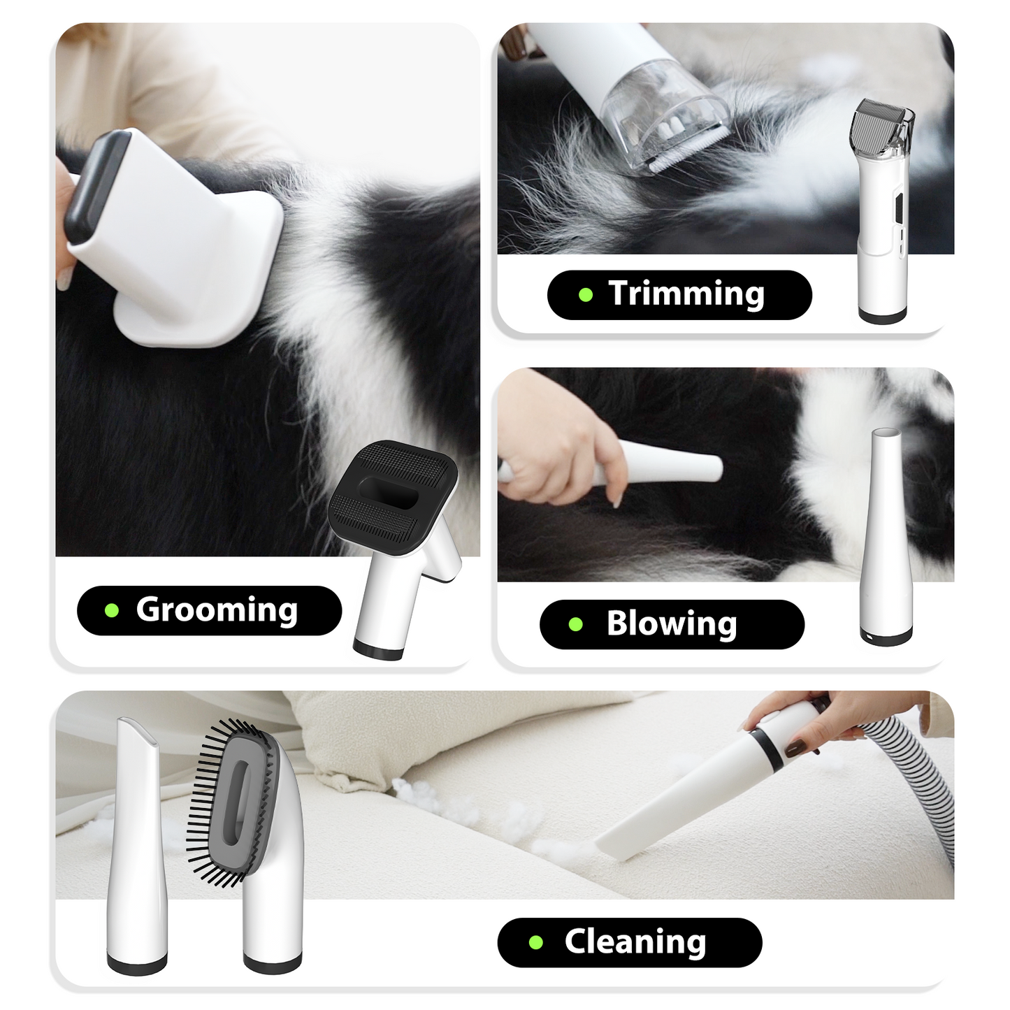 Nova P1 5-in-1 Pet Vacuum Grooming Kit