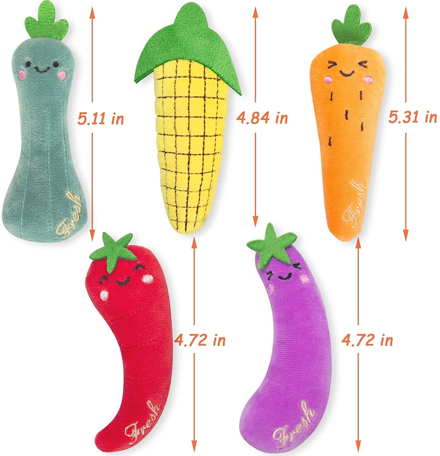 Veggies Catnip Toys Set