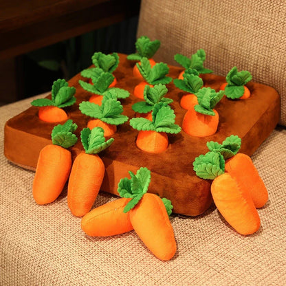 Interactive Dog Snuffle Mat & Plush Carrot