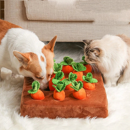 Interactive Dog Snuffle Mat & Plush Carrot