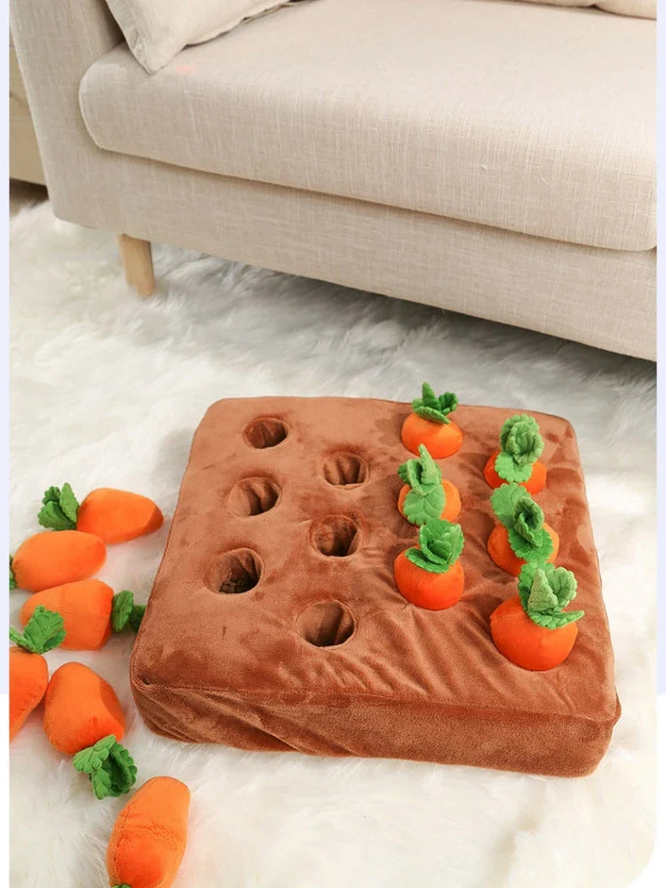 Interactive Dog Snuffle Mat & Plush Carrot