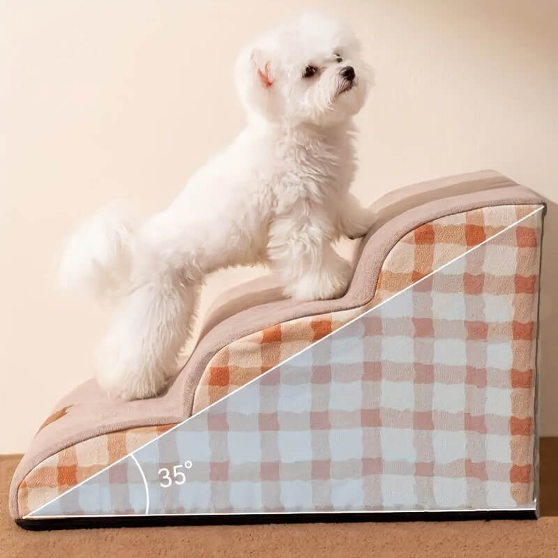 Plain Pattern Pet Climbing Ladder Removable Dog Stairs